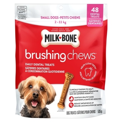 Milk-Bone Brushing Chews Gâteries dentaires pour chiens petit chiens  535 g, 2,43 $/100g