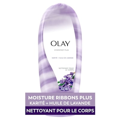 Olay Nettoyant pour le corps karité et huile de lavande Moisture Ribbons Plus 532 ml, 1,97 $/100ml