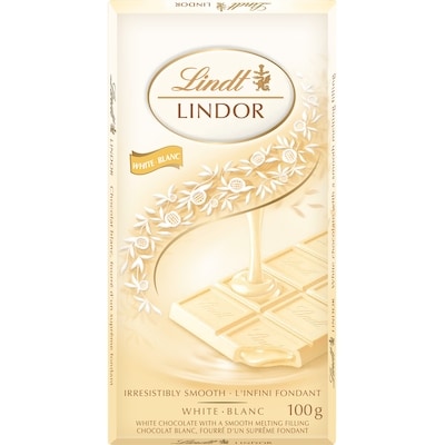 Lindt LINDOR White Chocolate Bar 100 g, $5.49/100g