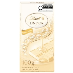 Lindt LINDOR Barre de chocolat blanc 100 g, 3,99 $/100g
