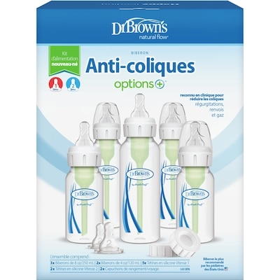 Trousse de Biberons de Options+ pour nouveau-né.