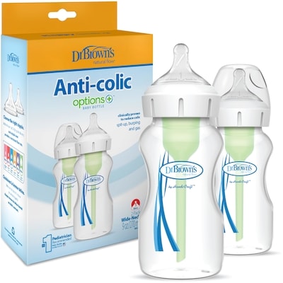 Dr Brown's 9oz Options+ Wide Neck Bottle 2 Pack 2 ea, $10.00/1ea