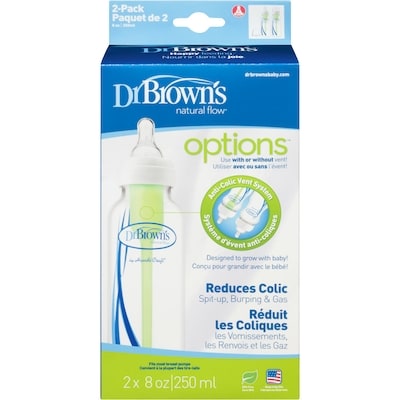 Dr. Brown Biberon de 240 ml oz Dr. Brown's Options+ 2 ea, 10,00 $/1ch