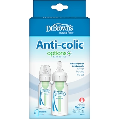 Dr Brown's 4oz Options+ Narrow Bottle 2 Pack 2 ea, $10.00/1ea