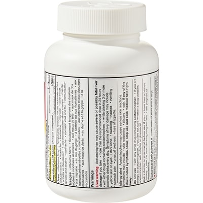 Acétaminophène extra fort, 500 comprimés à 500 mg