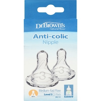 Dr Brown's Level 3 Standard Silicone Nipple 2 Pack 1 ea, $5.49/1ea
