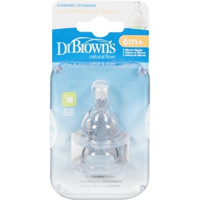 Dr. Brown Tétines pour biberon standard- Niveau 3, 2pk 1 ea, 5,49 $/1ch