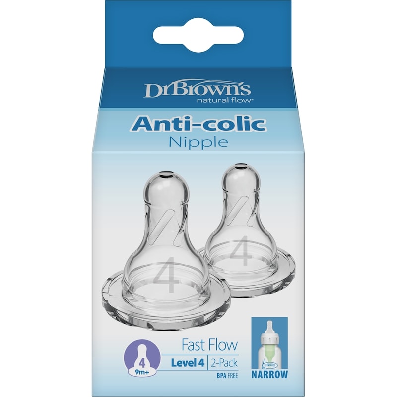 Level 4 Narrow Silicone Nipple 2 Pack