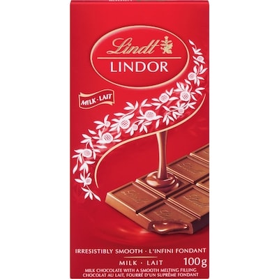 Lindt LINDOR Milk Chocolate Bar 100 g, $5.49/100g