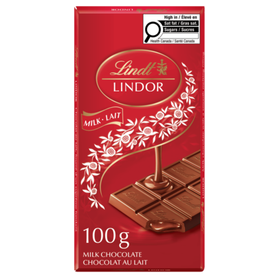 Lindt LINDOR Milk Chocolate Bar 100 g, $5.49/100g