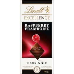 Lindt Chocolat noir EXCELLENCE aux framboises – Barre 100 g, 5,99 $/100g