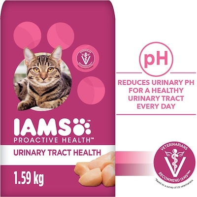 Iams Proactive Health Urinary Tract Health with Chicken Adult Dry Cat Food 1.59 kg, $1.07/100g