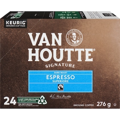Van Houtte Espresso Superiore, Dark Roast, K-Cup Coffee Pods, 24 Count 276 g, $9.78/100g