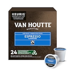 Van Houtte Capsules K-Cup de café Espresso Supérieur, torréfaction foncé, 24 unités 276 g, 10,14 $/100g