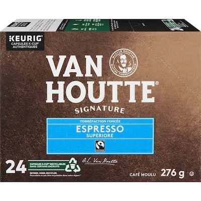 Van Houtte Espresso Superiore, Dark Roast, K-Cup Coffee Pods, 24 Count 276 g, 9,42 $/100g