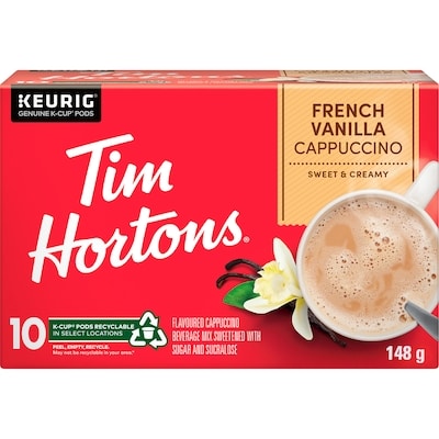 Tim Hortons Cappuccino Beverage Mix French Vanilla 10 ea, $1.60/1ea