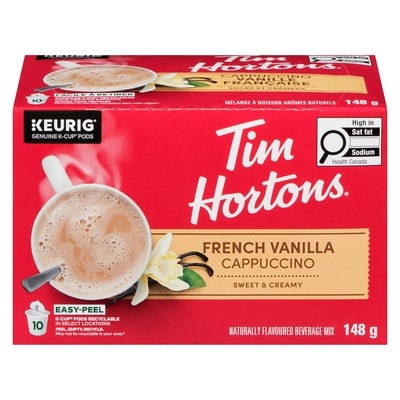 Tim Hortons Cappuccino Beverage Mix French Vanilla 10 ea, $1.60/1ea
