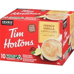 Tim Hortons Cappuccino Beverage Mix French Vanilla - 10 ea