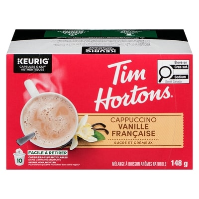 Tim Hortons Cappucino vanille française 10 ea, 1,45 $/1ch