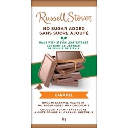 Russell Stover No Sugar Added Caramel Milk Chocolate Bar 85 g, $5.64/100g