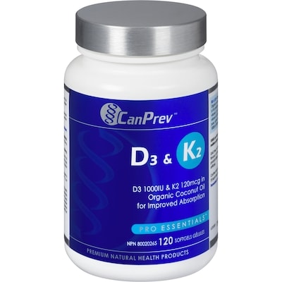 CanPrev Softgels D₃ & K₂ 120 ea, $0.19/1ea