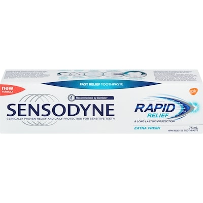 Sensodyne Rapid Relief Sensitivity Toothpaste Extra Fresh 75 ml, $10.65/100ml