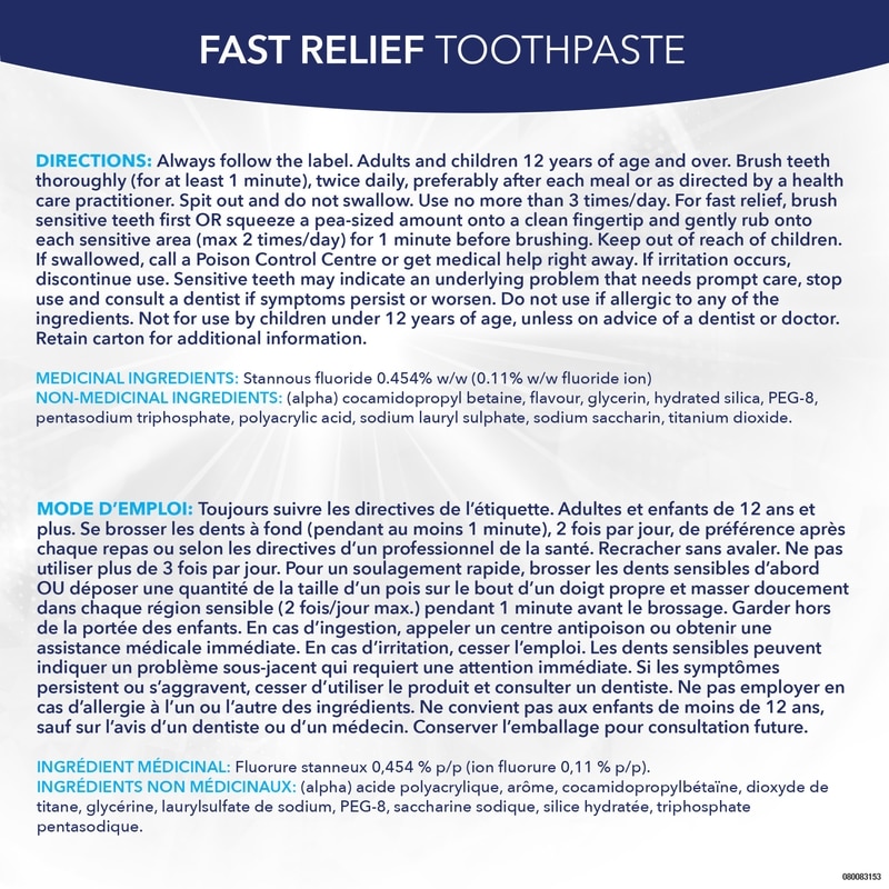 Rapid Relief Regular Toothpaste