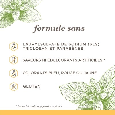 Dentifrice sans fluorure Blancheur pure, saveur Menthe poivrée zen