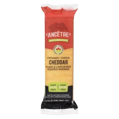 L'Ancetre Double Smoked Organic 31% M.F. Cheese Cheddar 190 g, $6.68/100g