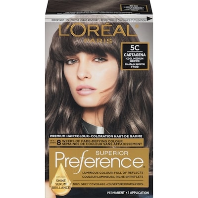 L'Oreal Paris Superior Preference Permanent Hair Colour, Cool Medium Brown 1 ea, $15.99/1ea
