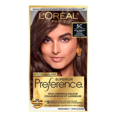 L'Oreal Paris Superior Préférence Permanent Hair Color Cool Medium Brown 1 ea, $14.99/1ea