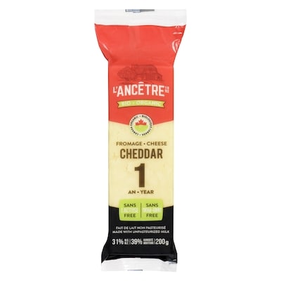L'Ancetre Org 1 Year-Old Cheddar 200 g, $6.00/100g