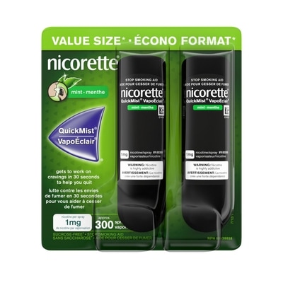 Nicorette Nicotine QuickMist Spray, Fresh Mint 1mg, Duo Pack 2 ea, $34.00/1ea