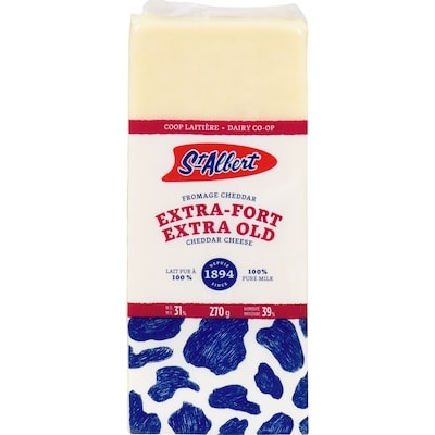 St Albert Fromage extra fort blanc 270 g, 4,44 $/100g