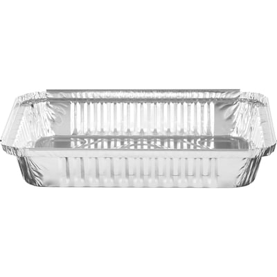 DurablePackagingInternational 1 1/2lb Shallow Rectangular Pan 100 ea, $0.30/1ea