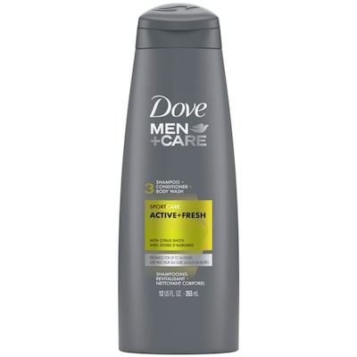 Dove Men Shampoo + Conditioner + Deodorizer  Active+ Fresh 355 ml, $1.41/100ml