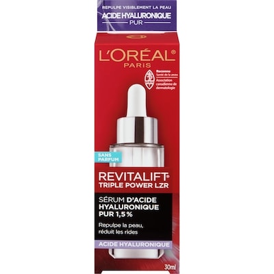 L’Oréal Sérum Repulpant à l'Acide Hyaluronique pour Visage 30 ml, 140,00 $/100ml