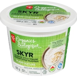 PC Organics Plain Skyr Icelandic Style 0% MF Yogurt 500 g, $1.40/100g