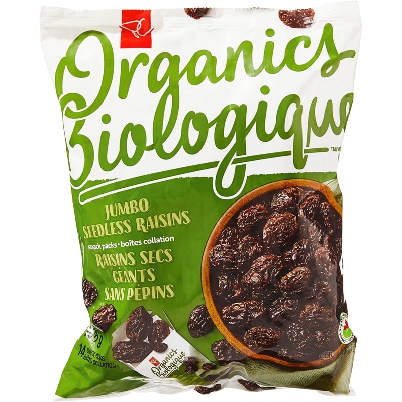 PC Organics Organic Jumbo Raisin Snack Pack - 1 ea | Real Canadian