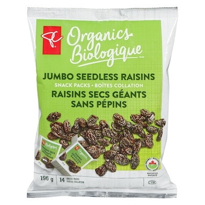 PC Biologique Raisins Secs Géants Format Collation 1 ea, 3,50 $/1ch