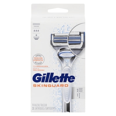Gillette Rasoir SkinGuard pour hommes + 2 lames de rechange 1 ea, 18,99 $/1ch
