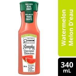 Simply Juice Watermelon Bottle 340 ml, $1.03/100ml