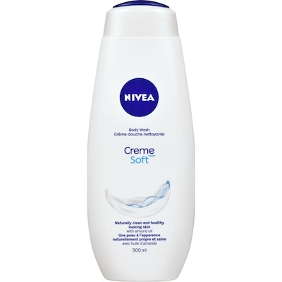 Nivea Soap, Creme Soft Body Wash Almond Oil Mild Scent 500 ml, $0.90/100ml