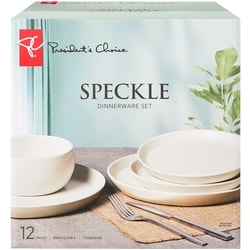 President's Choice Speckle Dinnerware Set 12Pc - Cream 12x1.0 ea, $5.42/1ea