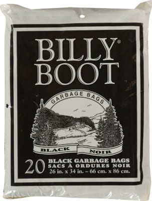 Billy Boot Garbage Bags, Black 20 ea, $0.27/1ea