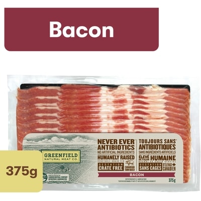 Greenfield Natural Meat Co. Bacon 375 g, 2,93 $/100g