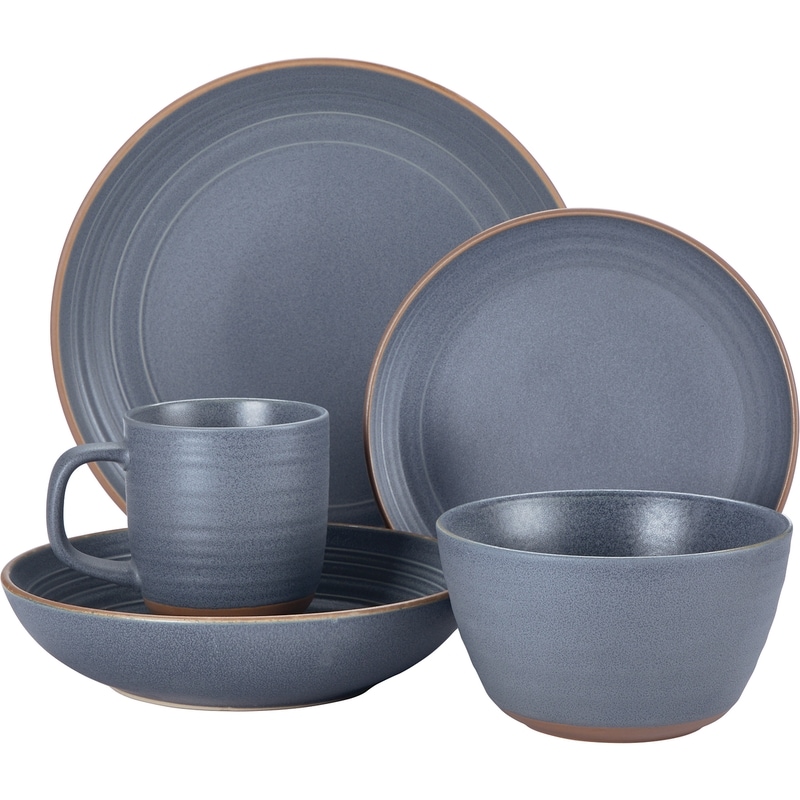 12 Piece Denim Dinnerware Set (Service For Four) , Denim