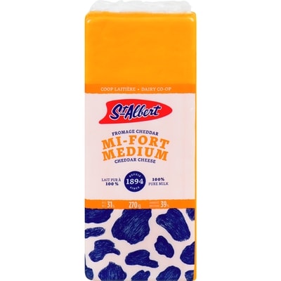 St Albert Medium Color Cheddar     270 g, $4.55/100g