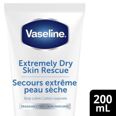 Vaseline Lotion Corporelle crème hydratante soignante Clinical Care Extremely Dry Skin Rescue avec glycérine hydratante pour 100 % d'amélioration de l'hydratation de la peau 200 ml, 4,00 $/100ml