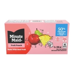 Minute Maid Fruit Punch Cartons 8x200.0 ml, $0.22/100ml